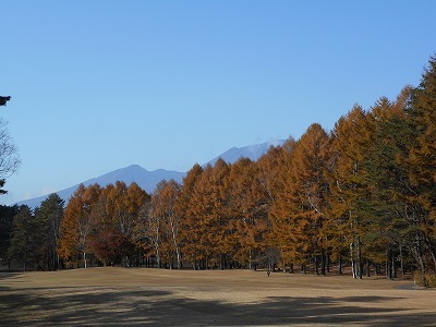 深秋の軽井沢GC・浅間山（H28,11)
